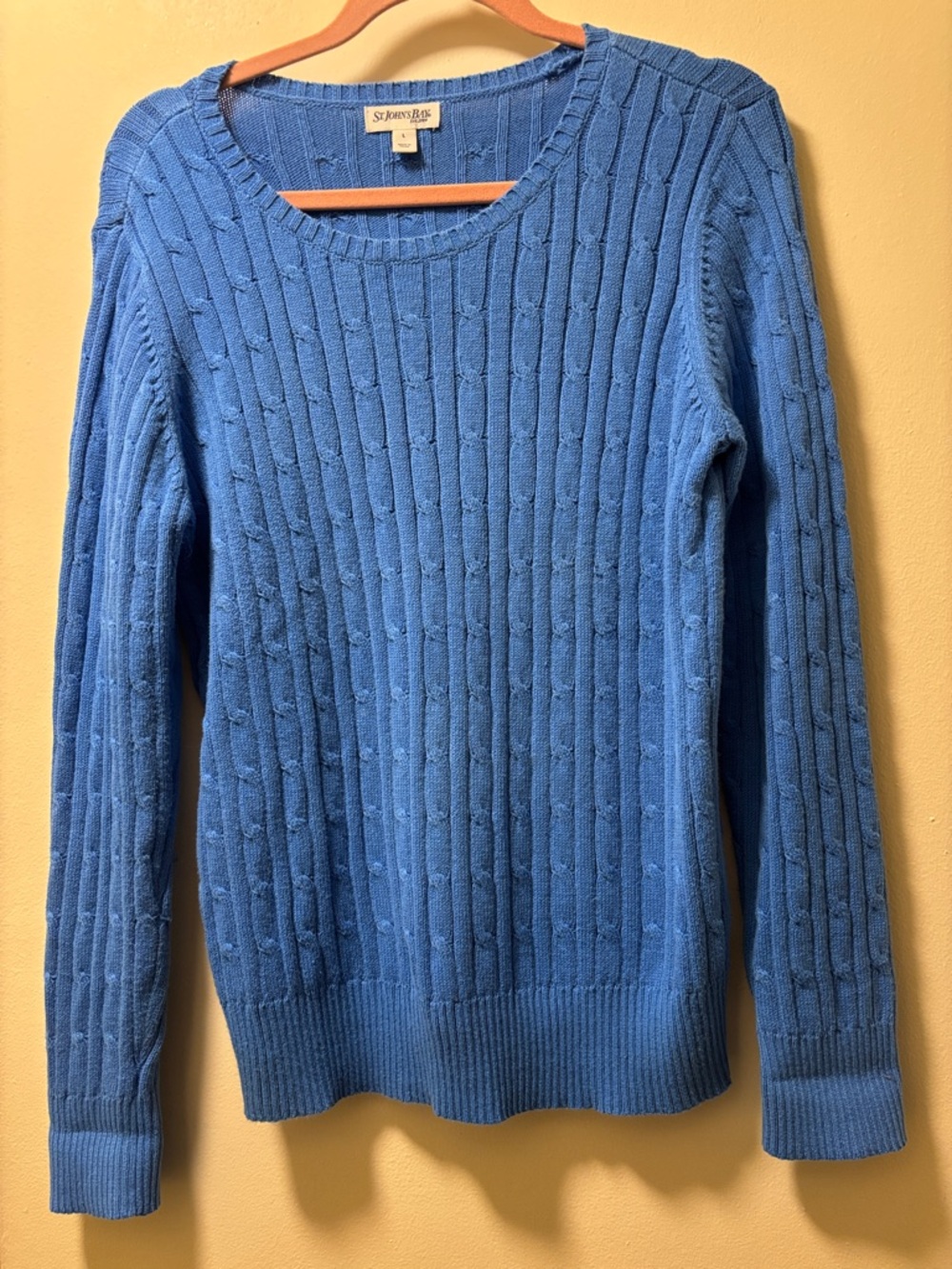 St. John's Bay Royal Blue Cable Knit Sweater